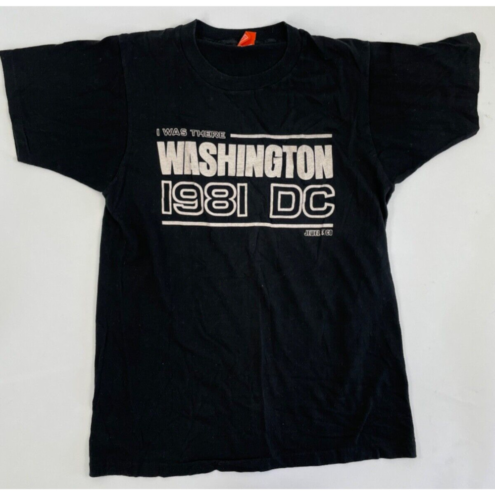 Vintage Rare "I Was There 1981 Washington DC" Tee L Single Stitch